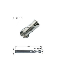 (FBLE6) FRESA CNC CARBIDE PUNTA ESFERICA PARA 3D 2 LABIOS...