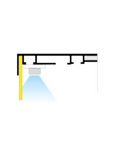 PERFIL MS SLIMTEX S75 MARCO PLAFON 75MM BARRA 3.03M (ALU.BRUTO)