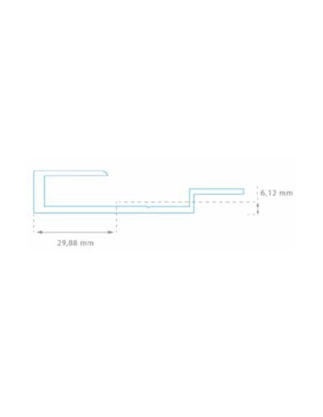 PERFIL MS TERMINAL PARA COMPOSITE  BARRA 3 M (BRUTO)