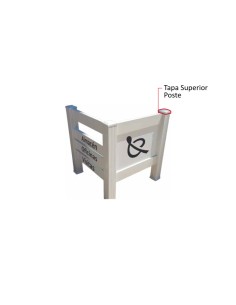 TAPA SUPERIOR POSTE RECTO ALUM.LAC.GRIS ANTRACITA (UNIDAD)